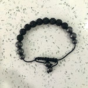 Black beaded bracelet